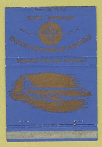 Matchbook Cover - Harlingen Air Force Base Exchange TX WEAR 40 Strike