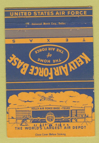 Matchbook Cover - Kelly Air Force Base TX 40 Strike