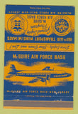 Matchbook Cover - McGuire Air Force Base NJ 1611 Air Transport Wing 40 Strike