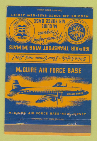 Matchbook Cover - McGuire Air Force Base NJ 1611 Air Transport Wing 40 Strike