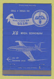 Matchbook Cover - Webb Air Force Base Big Spring TX Jet Training 40 Strike