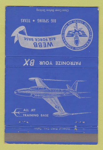Matchbook Cover - Webb Air Force Base Big Spring TX Jet Training 40 Strike