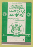 Matchbook Cover - US Army Safety Program Green Cross 40 Strike