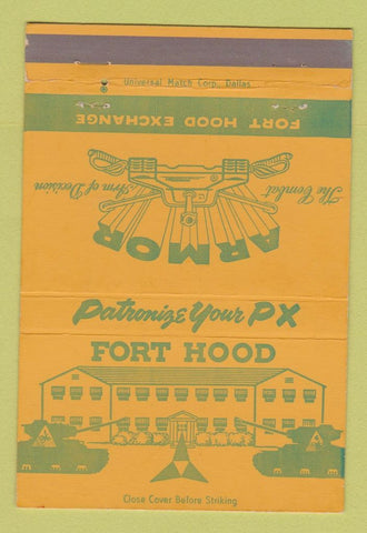 Matchbook Cover - Fort Hood PX TX 40 Strike