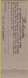 Matchbook Cover - Girlie Waitress BLANK Match corp PRINTING ERROR?