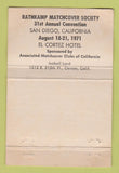 Matchbook Cover - Richard Dick Nixon President RMS Match #1 WORN 40 Strike