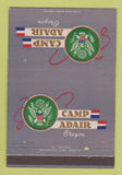 Matchbook Cover - Camp Adair OR Army WWII 40 Strike