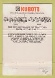 Matchbook Cover - Kubota Tractors Norcross GA 40 Strike