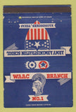 Matchbook Cover - WAAC Branch #1 Army Admin School Nacogdoches TX 40 Strike