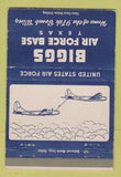 Matchbook Cover - Biggs Air Force Base TX Bomb Wing WEAR 40 Strike