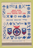 Matchbook Cover - US Naval Training Center San Diego CA 40 Strike