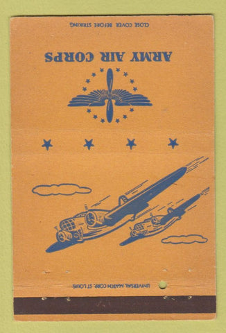 Matchbook Cover - Army Air Corps 40 Strike