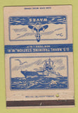 Matchbook Cover - US Naval Training Station New York City WORN 40 Strike