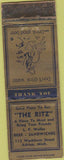 Matchbook Cover - The Ritz Adrian MI WEAR