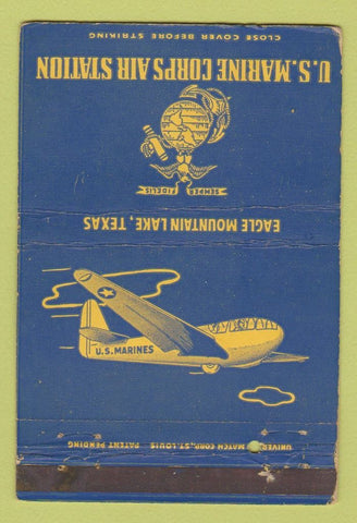 Matchbook Cover - Marine Corps Air Station Eagle Mountain Lake TX WEAR 40 Strike