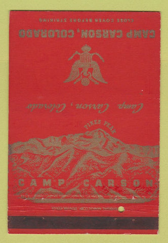Matchbook Cover - Camp Carson Colorado Military postcard 40 Strike