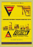 Matchbook Cover Fortna Allis Chalmers Fork Lifts Harrisburg Reading PA 40 Strike