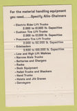 Matchbook Cover Fortna Allis Chalmers Fork Lifts Harrisburg Reading PA 40 Strike