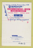 Matchbook Cover - York Stone & Supply Concrete York PA 40 Strike