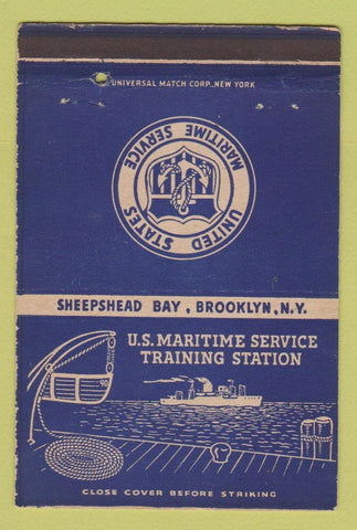 Matchbook Cover - US Maritime Traning Station Brooklyn NY 40 Strike