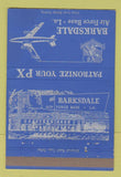 Matchbook Cover - Barksdale Air Force Base LA PX PRINTING ERROR 40 Strike