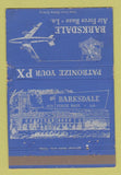 Matchbook Cover - Barksdale Air Force Base LA PX 40 Strike