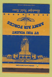 Matchbook Cover - Army Air Forces Randolph Field TX postcard 40 Strike