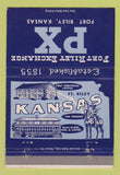 Matchbook Cover - Fort Riley KS Exchange PX military 40 Strike