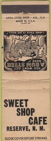 Matchbook Cover - Sweet Shop Cafe Reserve NM