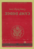 Matchbook Cover - Camp Dodge IA Army WEAR postcard 40 Strike