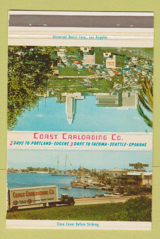 Matchbook Cover - Coast Carloading Trucking Portland Eugene Tacoma 40 Strike