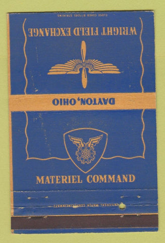Matchbook Cover - Wright Field Exchange Dayton OH Material Command 40 Strike