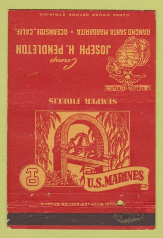 Matchbook Cover - Camp Pendleton Marines Oceanside CA WEAR #1 40 Strike