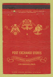 Matchbook Cover - Post Exchange Store Los Angeles CA Vets Admin 40 Strike