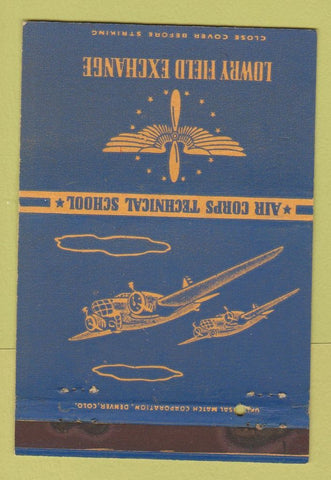 Matchbook Cover - Lowry Air Field Exchange Denver Colorado Military 40 Strike