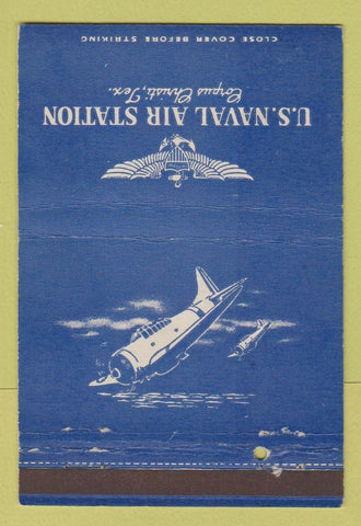 Matchbook Cover - US Naval Air Station Corpus Christi TX postcard 40 Strike