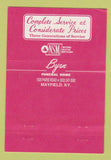 Matchbook Cover - Byrn Funeral Home Mayfield KY 40 Strike