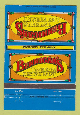 Matchbook Cover - Bennigan's Tavern Restaurant Louisville KY WEAR 40 Strike