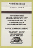 Matchbook Cover - Farmers Insurance Group Douglas Gooler Duluth MN 40 Strike