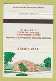 Matchbook Cover - Wright Mutual Insurance Detroit MI 40 Strike