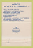 Matchbook Cover Arrow Trailer Equipment trucking Springfield IL Timpte 40 Strike