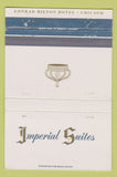 Matchbook Cover - Imperial Suites Hilton Hotel Chicago IL WEAR 40 Strike