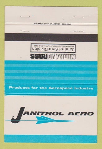 Matchbook Cover - Janitrol Aero Division Midland Ross Columbus OH 40 Strike