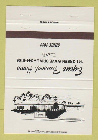 Matchbook Cover - Egan Funeral Home Newark OH 40 Strike