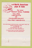 Matchbook Cover - North American Pipe & Tube Chesterfield MO 40 Strike