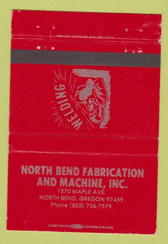 Matchbook Cover - North Bend Fabrication Machine North Bend OR WEAR 40 Strike