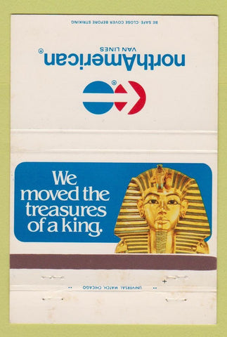 Matchbook Cover - North American Van Lines Trucking King Tut Cleveland 40 Strike