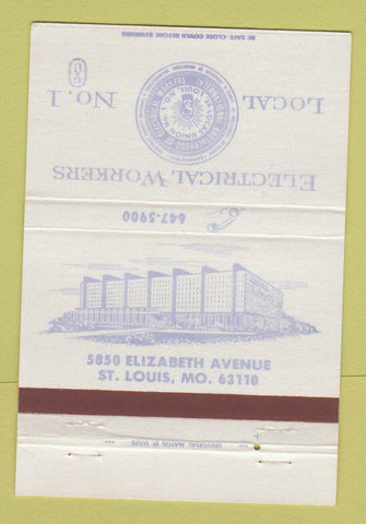 Matchbook Cover - IBEW Electrical Workers Union St Louis MO 40 Strike