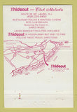 Matchbook Cover - Club Meladu The Hideout Mount Laurel NJ 40 Strike