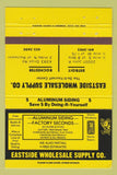 Matchbook Cover - Eastside Wholesale Supply Detroit Rochester MI 40 Strike